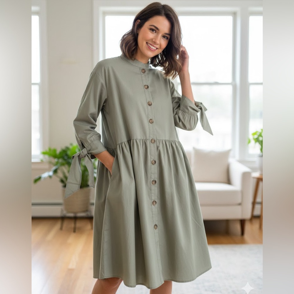 ASOS Sage Green Boho Dress